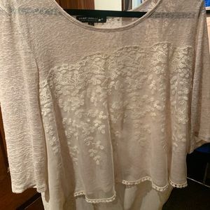 Macy’s Top Junior L Cream Lace